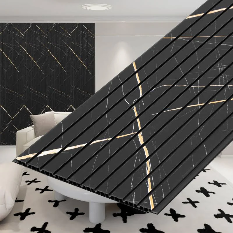 Plantex Louvers Panel for Wall/3d Wall Panel for Interior Wall Décor/PVC Wall Panels/Eco-Friendly Fluted Panel for Walls - Pack of 5,Covers - 50 Sq.