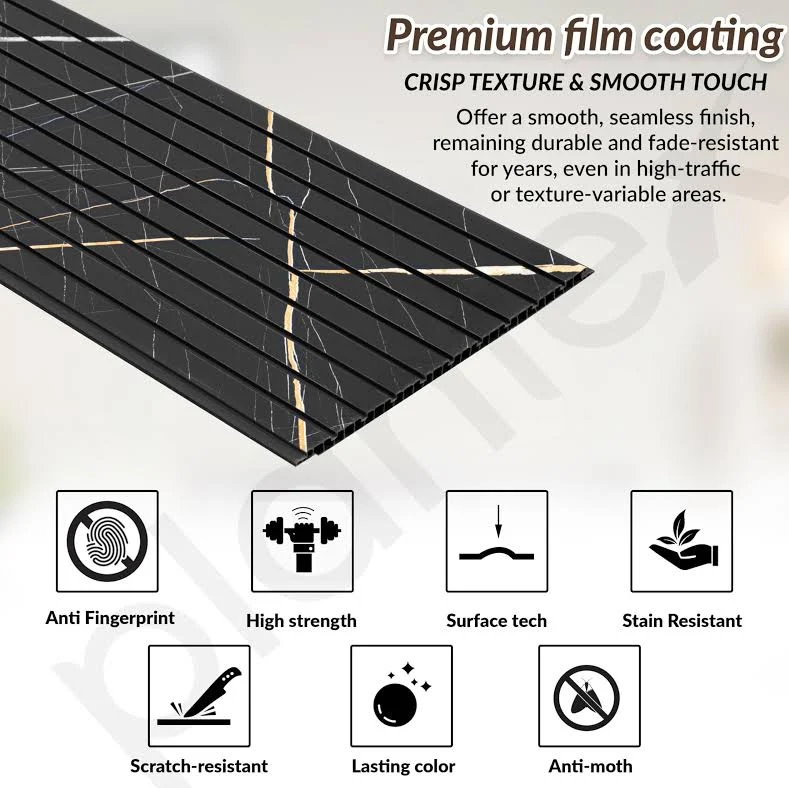 Plantex Louvers Panel for Wall/3d Wall Panel for Interior Wall Décor/PVC Wall Panels/Eco-Friendly Fluted Panel for Walls - Pack of 5,Covers - 50 Sq. - Image 3